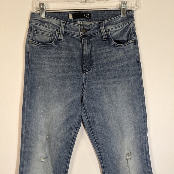 KUT from the Kloth Kelsey high rise ankle flare 00 denim jeans - Picture 3 of 7